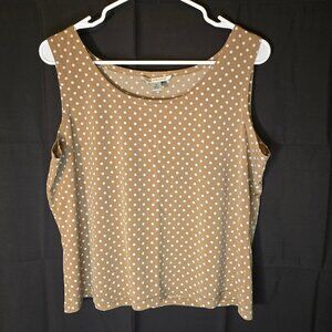 Light Brown Polka Dot Tank Top